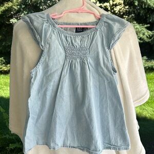 GAP denim capped sleeved top, size Med. worn once